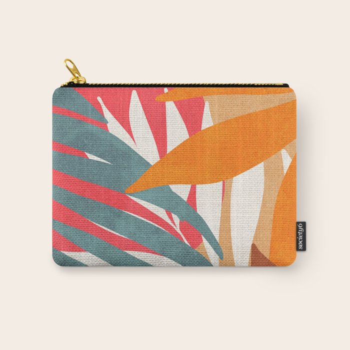 Abstract Boho Tropical Foliage 3 Carry All Pouch Gallery Image 1