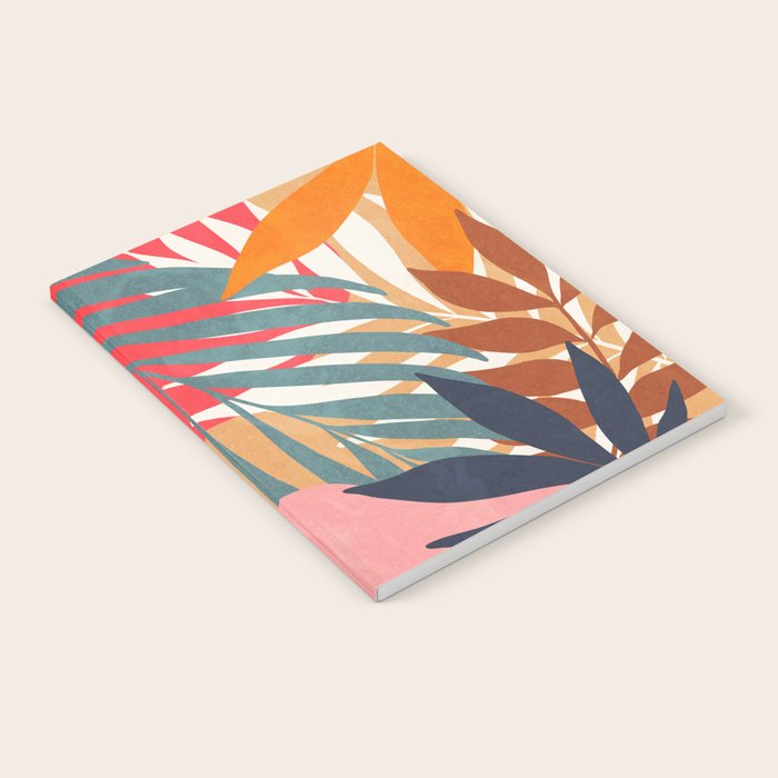 Abstract Boho Tropical Foliage 3 Notebook Gallery Image 1