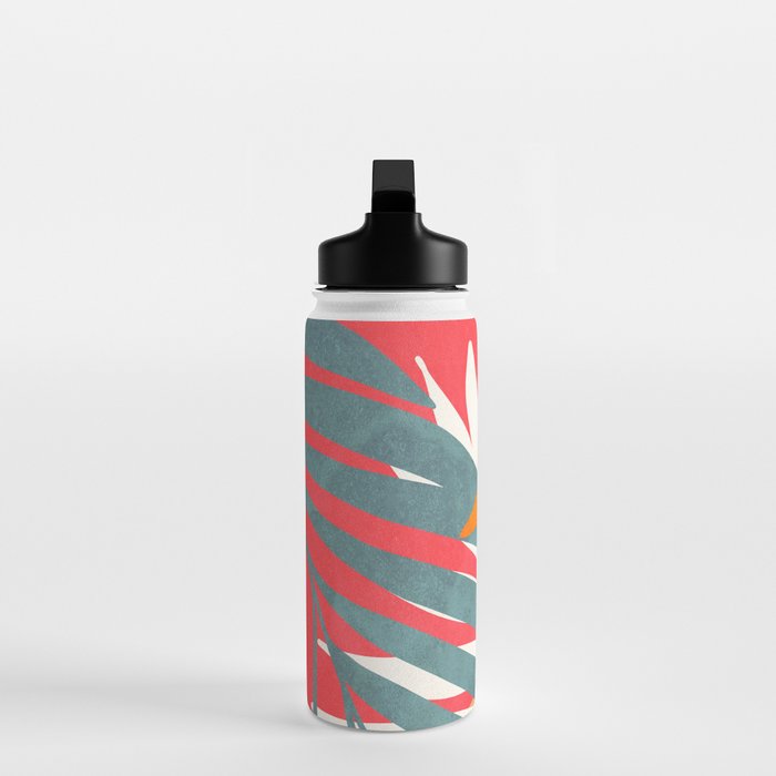 Abstract Boho Tropical Foliage 3 Water Bottle Gallery Image 3