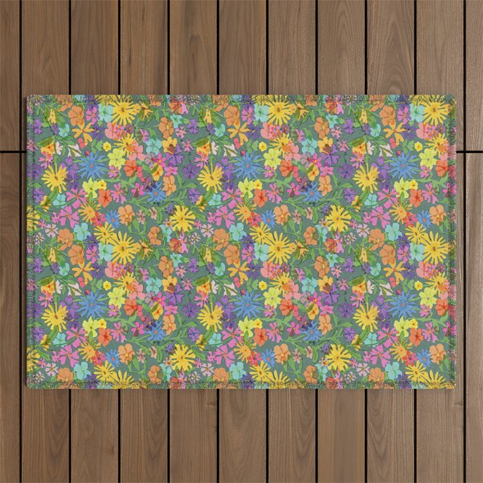 Garden at Night Outdoor Rug Gallery Image 1