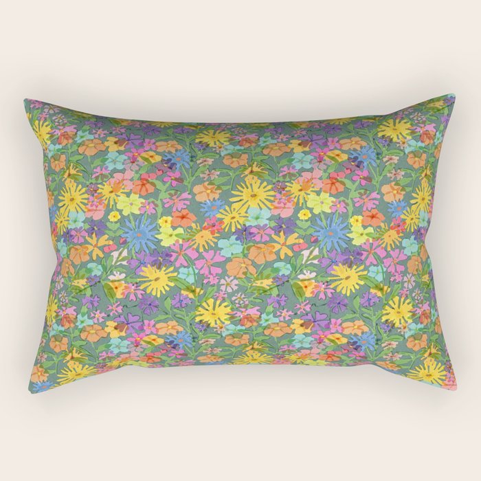 Garden at Night Rectangular Pillow Gallery Image 2