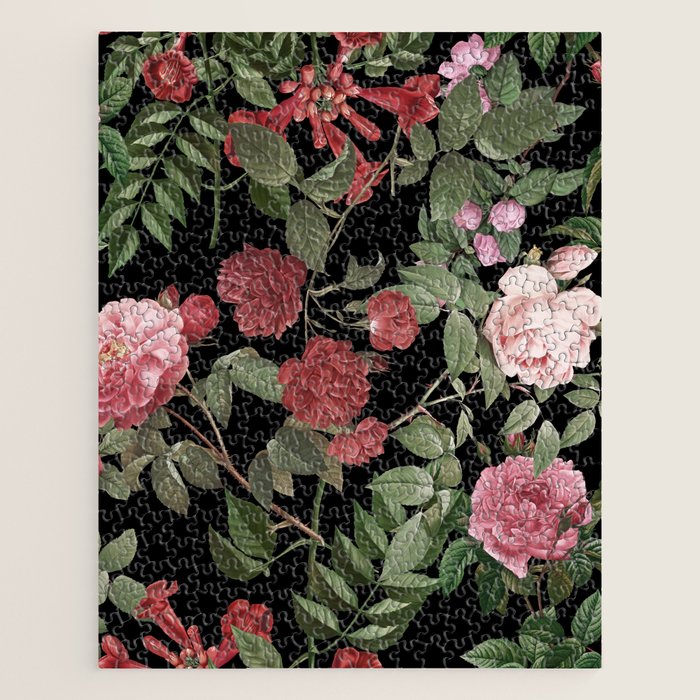 Vintage Roses, Floral Prints Jigsaw Puzzle Gallery Image 1