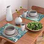 Tropical Palms, Green and Blue, Abstract Placemat Gallery Image 2