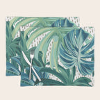 Tropical Palms, Green and Blue, Abstract Placemat Gallery Image 1