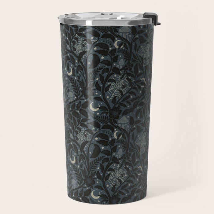Mysterious Garden - midnight blue Travel Mug Gallery Image 2