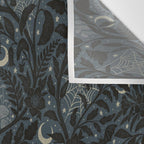 Mysterious Garden - midnight blue Wall Tapestry Gallery Image 3