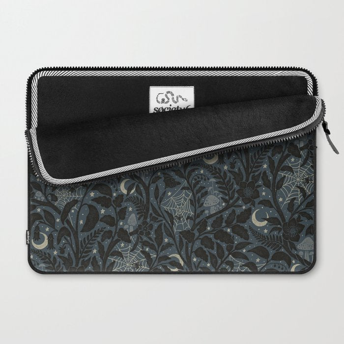 Mysterious Garden - midnight blue Laptop Sleeve Gallery Image 2
