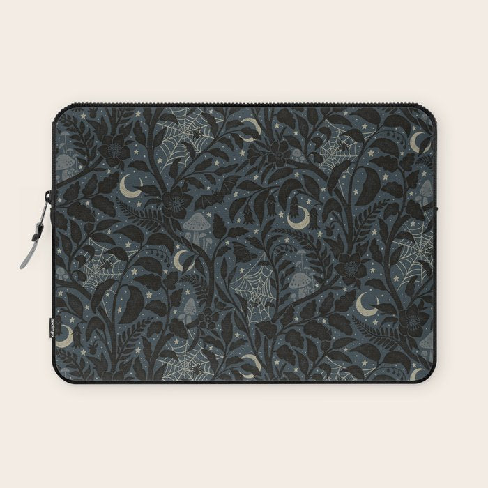 Mysterious Garden - midnight blue Laptop Sleeve Gallery Image 1