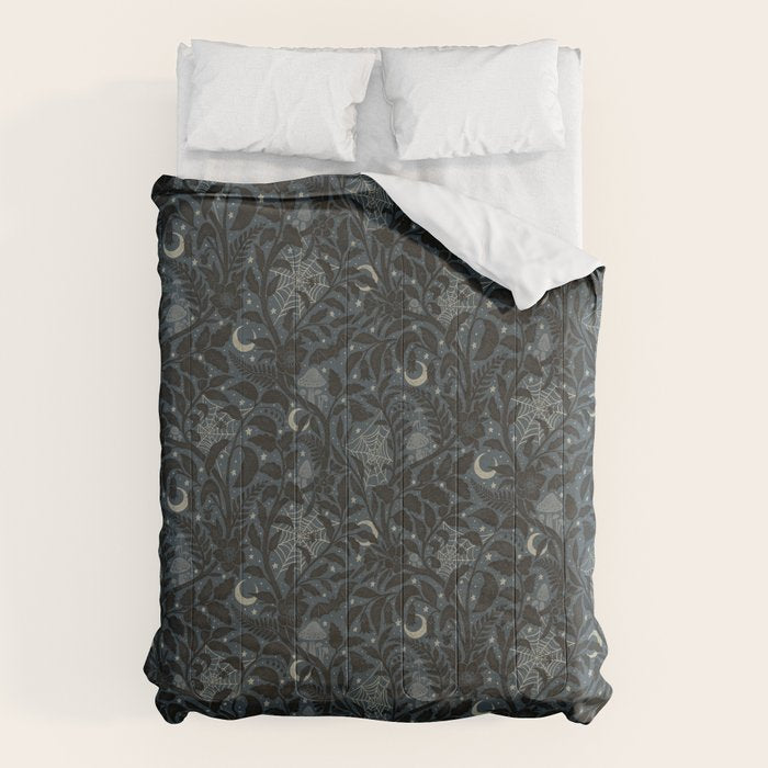 Mysterious Garden - midnight blue Comforter Gallery Image 6
