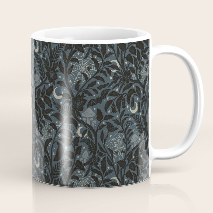 Mysterious Garden - midnight blue Coffee Mug Gallery Image 1