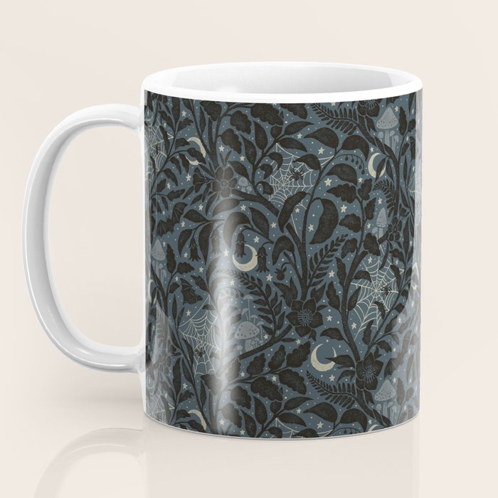 Mysterious Garden - midnight blue Coffee Mug Gallery Image 3