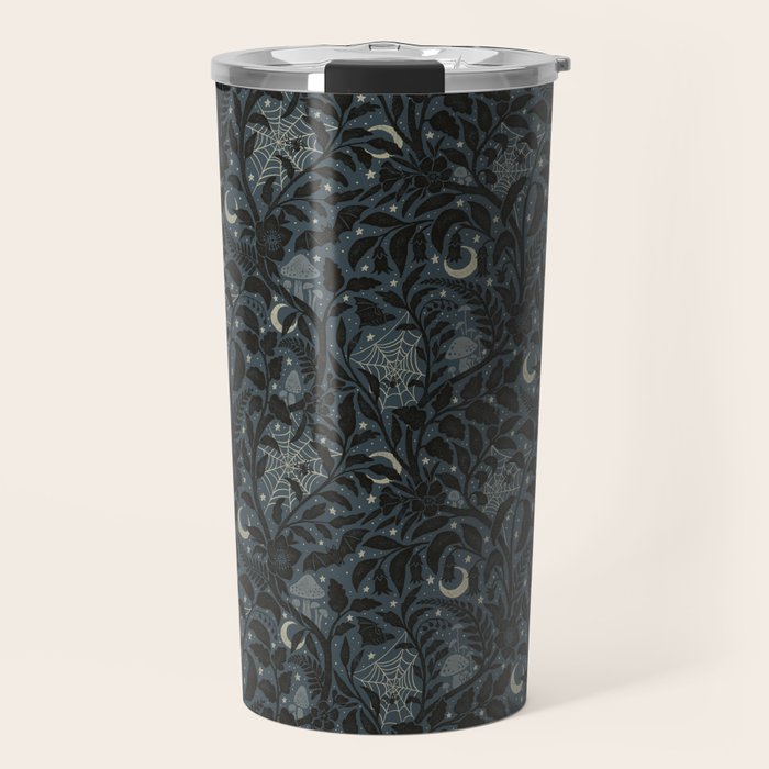 Mysterious Garden - midnight blue Travel Mug Gallery Image 1