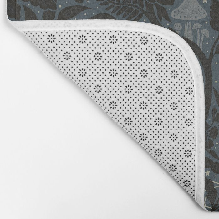 Mysterious Garden - midnight blue Bath Mat Gallery Image 2