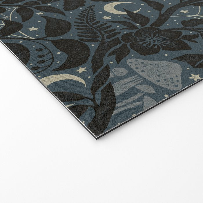Mysterious Garden - midnight blue Welcome Mat Gallery Image 2