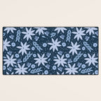 Monochromatic winter flowers Desk Mat Gallery Image 3