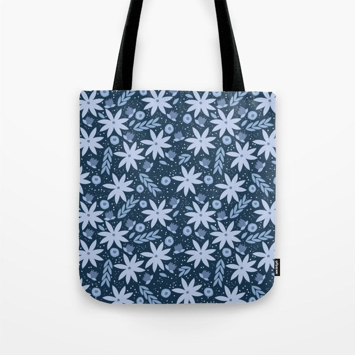 Monochromatic winter flowers Tote Bag Gallery Image 1