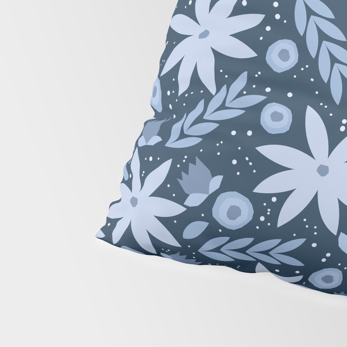 Monochromatic winter flowers Pillow Sham Gallery Image 4