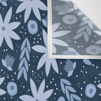 Monochromatic winter flowers Wall Tapestry Gallery Image 3