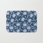 Monochromatic winter flowers Bath Mat Gallery Image 1