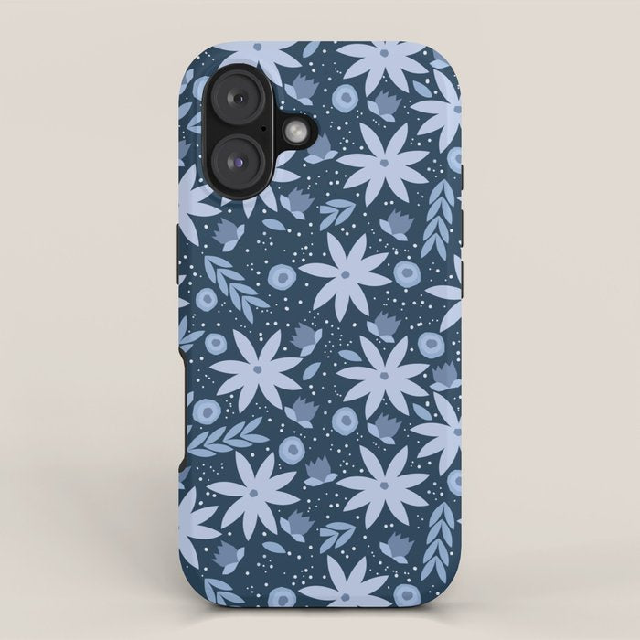 Monochromatic winter flowers iPhone Case Gallery Image 1