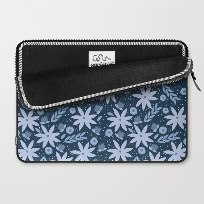 Monochromatic winter flowers Laptop Sleeve Gallery Image 2