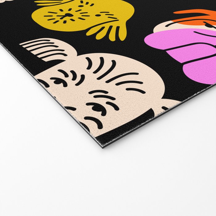 Funny colorful dog cartoon pattern Welcome Mat Gallery Image 2