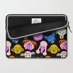 Funny colorful dog cartoon pattern Laptop Sleeve Gallery Image 2
