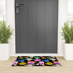 Funny colorful dog cartoon pattern Welcome Mat Gallery Image 3