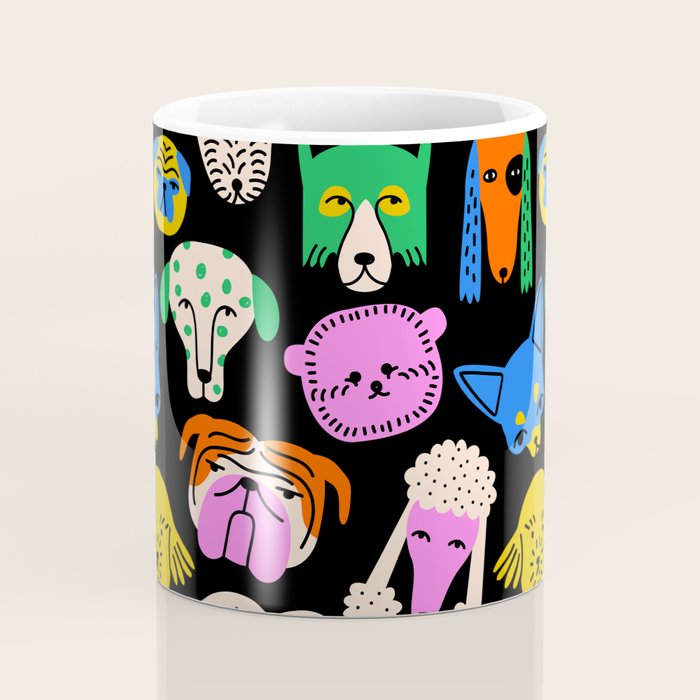 Funny colorful dog cartoon pattern Coffee Mug Gallery Image 4