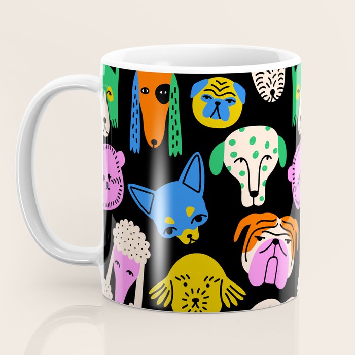 Funny colorful dog cartoon pattern Coffee Mug Gallery Image 3