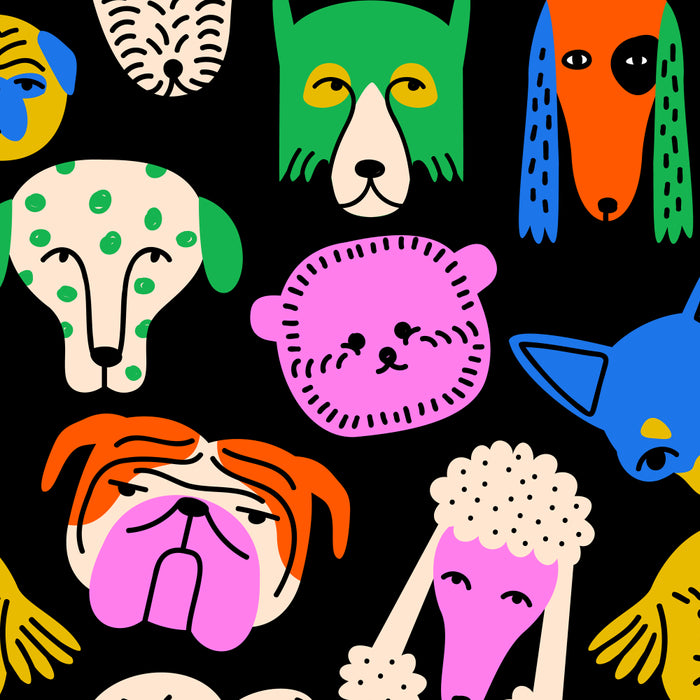 Funny colorful dog cartoon pattern Coffee Mug Gallery Image 2