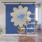 Sunflower - blue Wall Mural Gallery Image 1