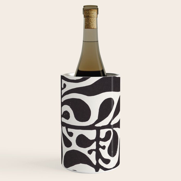 Linocut Plant #1 / Black & White Wine Chiller Gallery Image 3