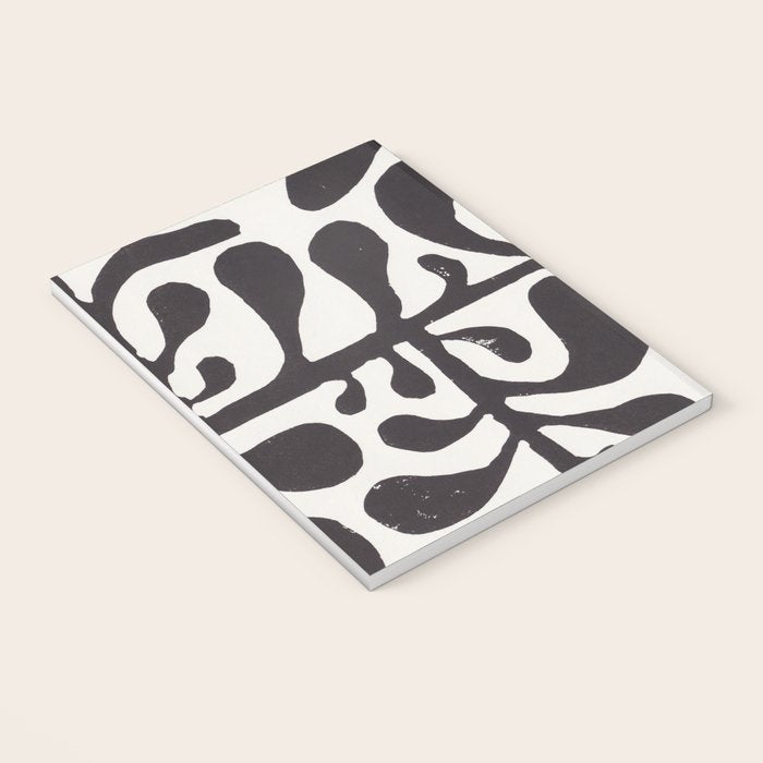 Linocut Plant #1 / Black & White Notebook Gallery Image 3