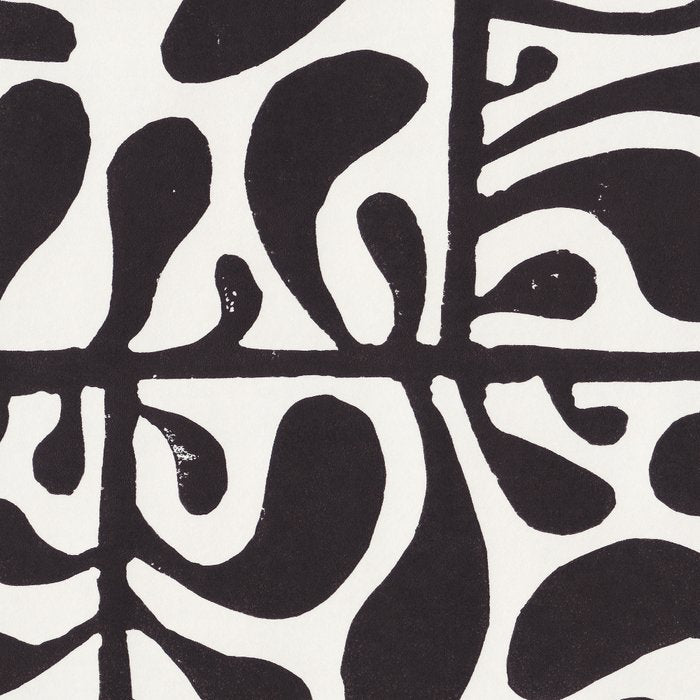 Linocut Plant #1 / Black & White Coffee Mug Gallery Image 2