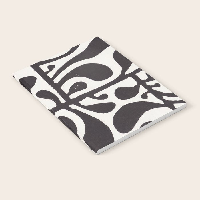Linocut Plant #1 / Black & White Notebook Gallery Image 1