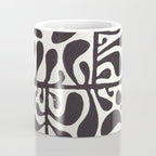 Linocut Plant #1 / Black & White Coffee Mug Gallery Image 4