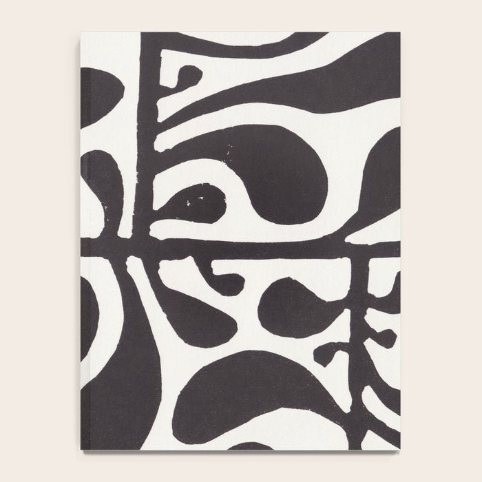 Linocut Plant #1 / Black & White Notebook Gallery Image 4