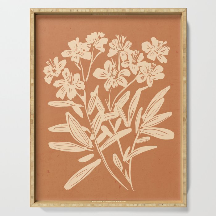 Minimalist Flowers 4 Serving Tray Gallery Image 1