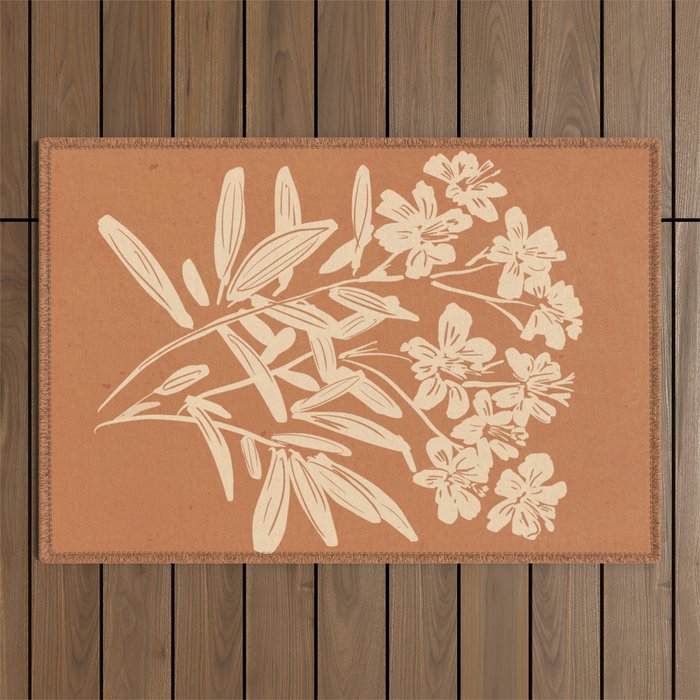 Minimalist Flowers 4 Outdoor Rug Gallery Image 1
