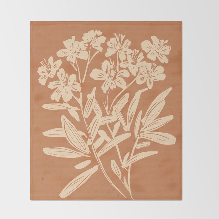 Minimalist Flowers 4 Throw Blanket Gallery Image 2