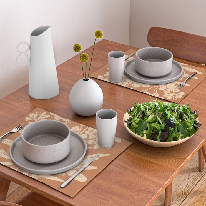 Minimalist Flowers 4 Placemat Gallery Image 2