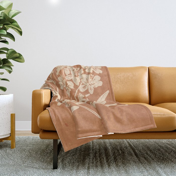 Minimalist Flowers 4 Throw Blanket Gallery Image 1