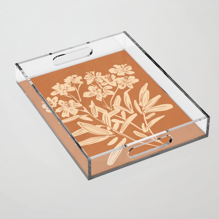 Minimalist Flowers 4 Acrylic Tray Gallery Image 1