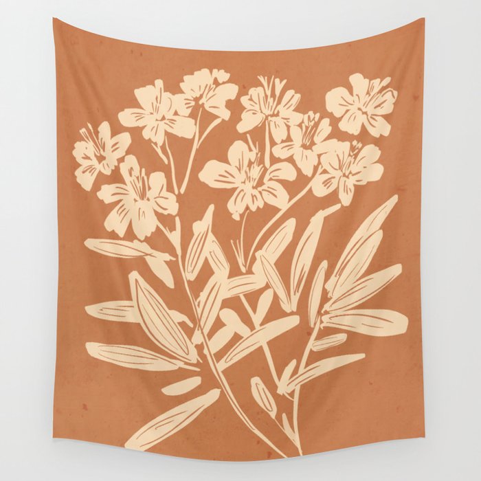 Minimalist Flowers 4 Wall Tapestry Gallery Image 1