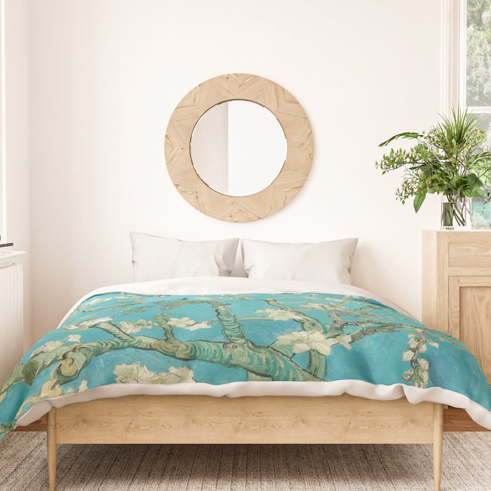 Almond Blossom by Vincent van Gogh, 1890 Duvet Cover Gallery Image 3