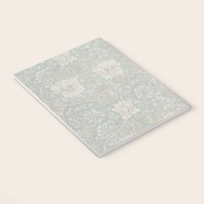 William Morris Honeysuckle & Tulip Light Grey and Blue Notebook Gallery Image 3