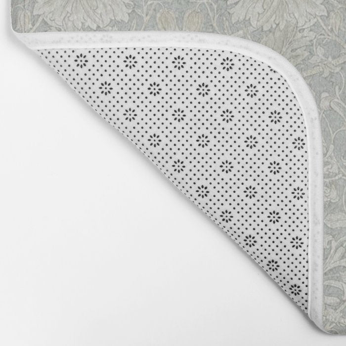 William Morris Honeysuckle & Tulip Light Grey and Blue Bath Mat Gallery Image 2
