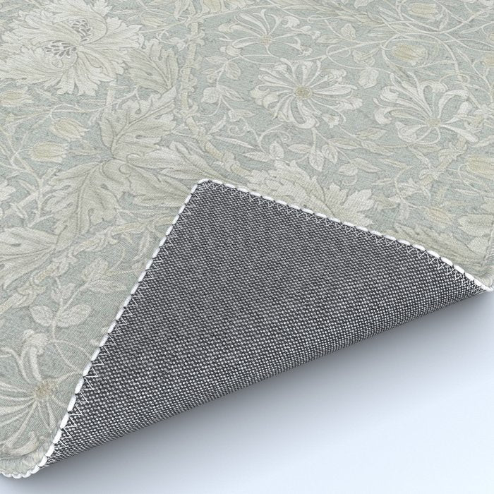 William Morris Honeysuckle & Tulip Light Grey and Blue Rug Gallery Image 4