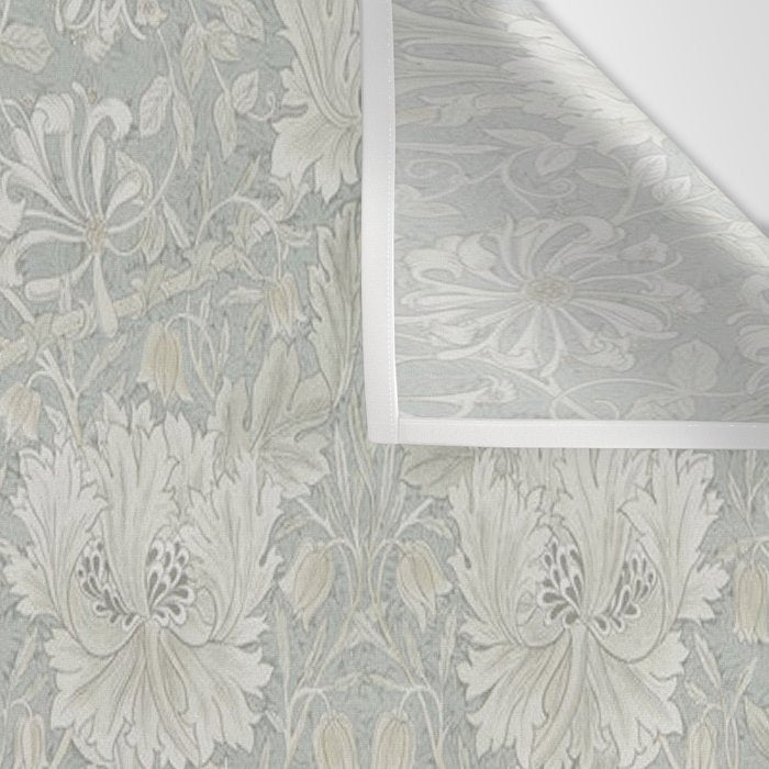 William Morris Honeysuckle & Tulip Light Grey and Blue Wall Tapestry Gallery Image 3
